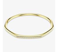 Swarovski Dextera Gold Tone Plated Small Octogan White Crystal Bangle 572458 - 17cm