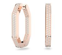 Swarovski Dextera Hoop Earrings | Octagon Pavé Small White Rose Gold | 5634991 |