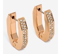 Swarovski Dextera Hoop Earrings | Octagon Pavé Small White Rose Gold 5634993