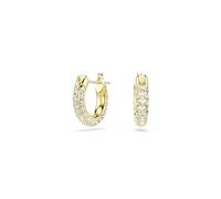 Swarovski Dextera Mini Hoop Earrings, Clear Pavé Crystals in a Gold-Tone Finished Setting, Part of the Swarovski Dextera Collection