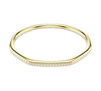 Swarovski Dextera Octagon Bangle Bracelet, Clear Round-Cut Crystals in a Gold-Tone Finished Setting, Size M, Part of the Dextera Collection