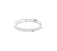 Swarovski Dextera Octagon Pavé White Rhodium Plated Bangle - Elegant - Size M - Swarovski Crystal / Rhodium Plated