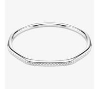 Swarovski Dextera Rhodium Plated Medium Octagon White Crystal Bangle 5725222