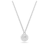 Swarovski Dextera Rhodium Plated Sphere Round Cut Pendant Necklace for Women, White, 38-45 cm Length, Crystal, Crystal