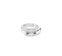 Swarovski Dextera Ring, Clear Pavé Crystals in a Rhodium-Finished Setting, Size L, Part of the Dextera Collection