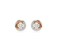Swarovski Dextera Rose-Gold Round Cut Stud Earrings