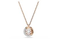 Swarovski Dextera Round Pendant with Light Rose Gold Finish