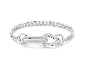 Swarovski Dextera Soft Bracelet, Clear Crystals in a Rhodium Plating, from the Dextera Collection, Size Extra Large