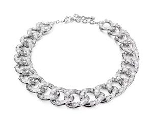 Swarovski Dextera Statement Necklace Mixed Cut Large White Rhodium Plated