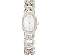 Swarovski Dextera Swiss Made White Crystal Champagne Gold Tone Finish Watch 5711710 - Stainless Steel / Crystal