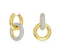 Swarovski 'Dextera' Womens Gold Plated Metal Hoop Earrings - 5668818 Gold Tone - One Size