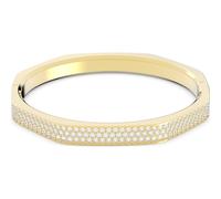 Swarovski Dextera Yellow Gold Tone Plated White Crystal Octagon Bangle - Gold