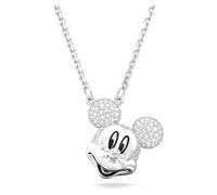 Swarovski Disney100 Pendant Necklace, Mickey Mouse Motif with White Crystal Pavé, Rhodium Plated Chain, from the Disney100 Collection
