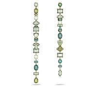 Swarovski Drop Earrings, Green Classic Cut Crystals, Gold Tone Plated from the Gema collection