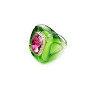 Swarovski Dulcis cocktail ring, Cushion cut, Pavé, Multicolored, 52