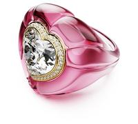 Swarovski Dulcis Cocktail Ring, Heart Shape, Pavé, Heart, Pink, Size 8, Crystal, Crystal