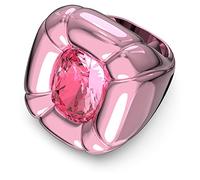 Swarovski Dulcis Cocktail Ring, Pink Cushion Cut Crystal and Pink Aluminium, from the Dulcis Collection, Size 55