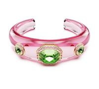 Swarovski Dulcis cuff, Mixed cuts, Multicolored, Gold-tone plated