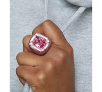 SWAROVSKI DULCIS PINK RING SIZE 55 CUSHION CUT COCKTAIL DRESS GIFT