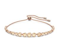 Swarovski Emily bracelet, Mixed round cuts, Pink, Rose gold-tone plated