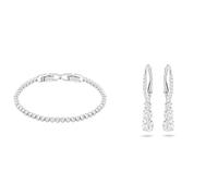 Swarovski Emily bracelet, Round cut, White, Rhodium plated