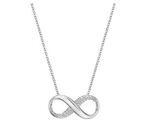Swarovski Exist Infinity White Rhodium-Plated Pendant Necklace