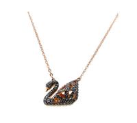 Swarovski Facet Swan Two-Tone Rose Gold Necklace