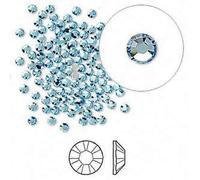 Swarovski flat back rhinestones, 2.1-2.3mm, aquamarine, 20-pack blue