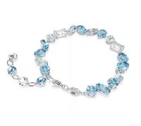 Swarovski Gema Bracelet, Blue and White Mixed-Cut Crystals in a Rhodium Plated Setting, from the Gema Collection