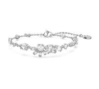 Swarovski Gema bracelet, Mixed cuts, Flower, White, Rhodium plated