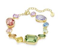 Swarovski Gema bracelet, Mixed cuts, Multicolored, Gold-tone plated
