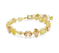 Swarovski Gema Bracelet, Mixed Cuts, Yellow, 18K Gold Finish