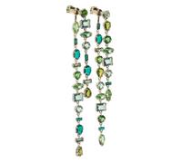 Swarovski Gema Drop Earrings, Multi-Coloured Crystals in a Gold-Tone Plated Setting, from the Gema Collection