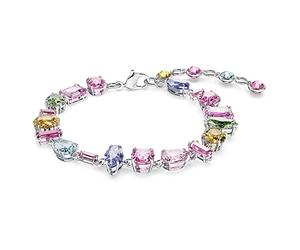Swarovski Gema Crystal Bracelet Collection, Multicolored Mixed-Cut Stones, Crystal, 6.5-8.07 inches x 0.39 inches