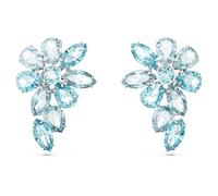 Swarovski Gema Large Stud Earrings, Blue and White Mixed-Cut Crystals in a Rhodium Plated Setting, from the Gema Collection