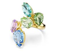 Swarovski Gema Motif Ring, Mixed Cuts, Multicolored, Gold-Tone Plated