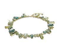 Swarovski Gema Necklace, Green Mixed Cut Crystals in a Gold Tone Plated Setting, from the Gema Collection