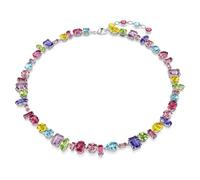 Swarovski Gema Necklace, Multi-Coloured Crystals in a Rhodium Plated Setting, from the Gema Collection