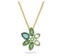 Swarovski Gema Gold-Tone Plated Green Flower Pendant 5658399 - Crystal / Gold-Tone Plated