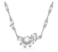 Swarovski Gema pendant, Mixed cuts, Flower, Green, Gold-tone plated