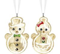Swarovski Gingerbread Snowman Couple Ornament