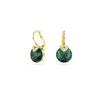 Swarovski Jewellery Swarovski Bella V Round Cut Green Crystal Gold Tone Drop Earrings 1 x 1.9cm