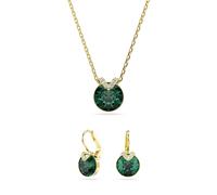 Swarovski Gold Bella V Green Round Cut Gift Set - Gold