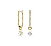 Swarovski Constella Pierced Earrings, White, Gold-tone plated