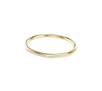 Swarovski Dextera Octagon Bangle Bracelet, Clear Round-Cut Crystals in a Gold-Tone Finished Setting, Size M, Part of the Dextera Collection