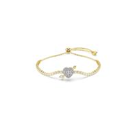 Swarovski Gold Idyllia Arrow Pierced Heart Mixed Cuts White Bracelet