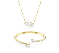 Swarovski Gold Mesmara White Heart Gift Set - Gold