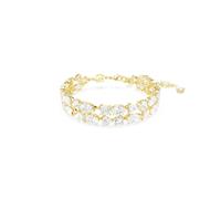 Swarovski Gold Mesmara White Mixed Cuts Double Bracelet