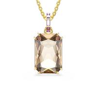 Millenia pendant, Octagon cut, Caramel, Gold-tone plated