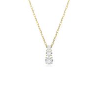 Swarovski Gold Stilla Attract Trilogy Round Cut Necklace